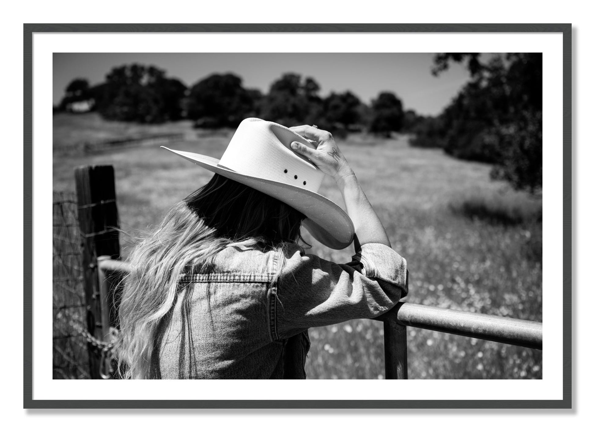 Framed photograph of Branded by Dylan Ozanich, Grey frame, Borders