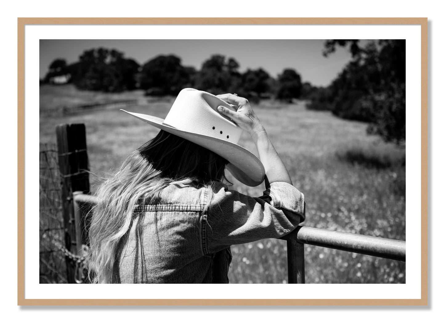 Framed photograph of Branded by Dylan Ozanich, Oak frame, Borders