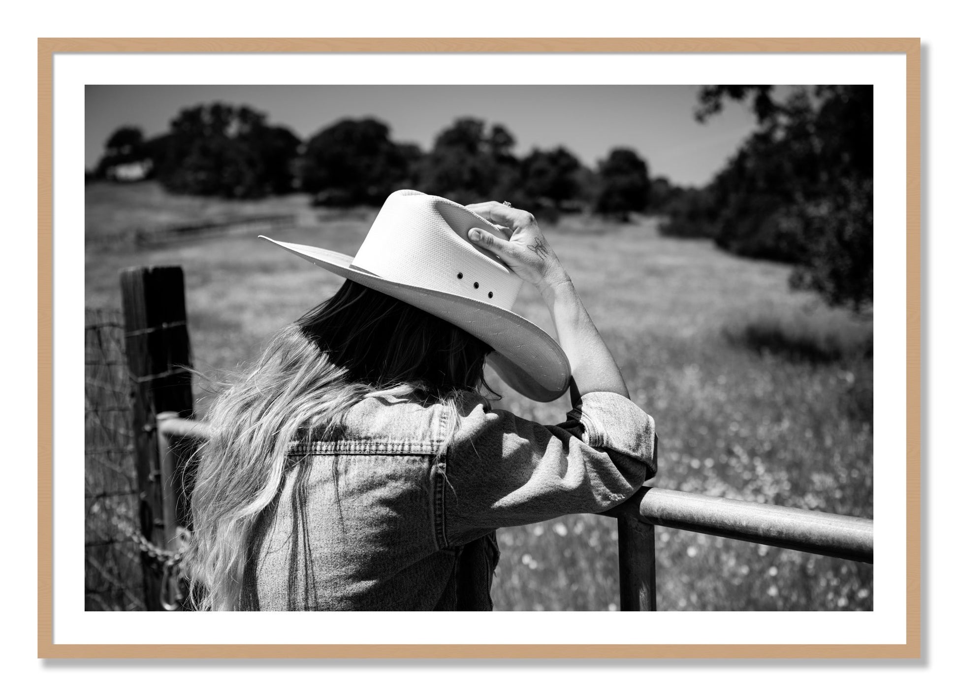 Framed photograph of Branded by Dylan Ozanich, Oak frame, Borders