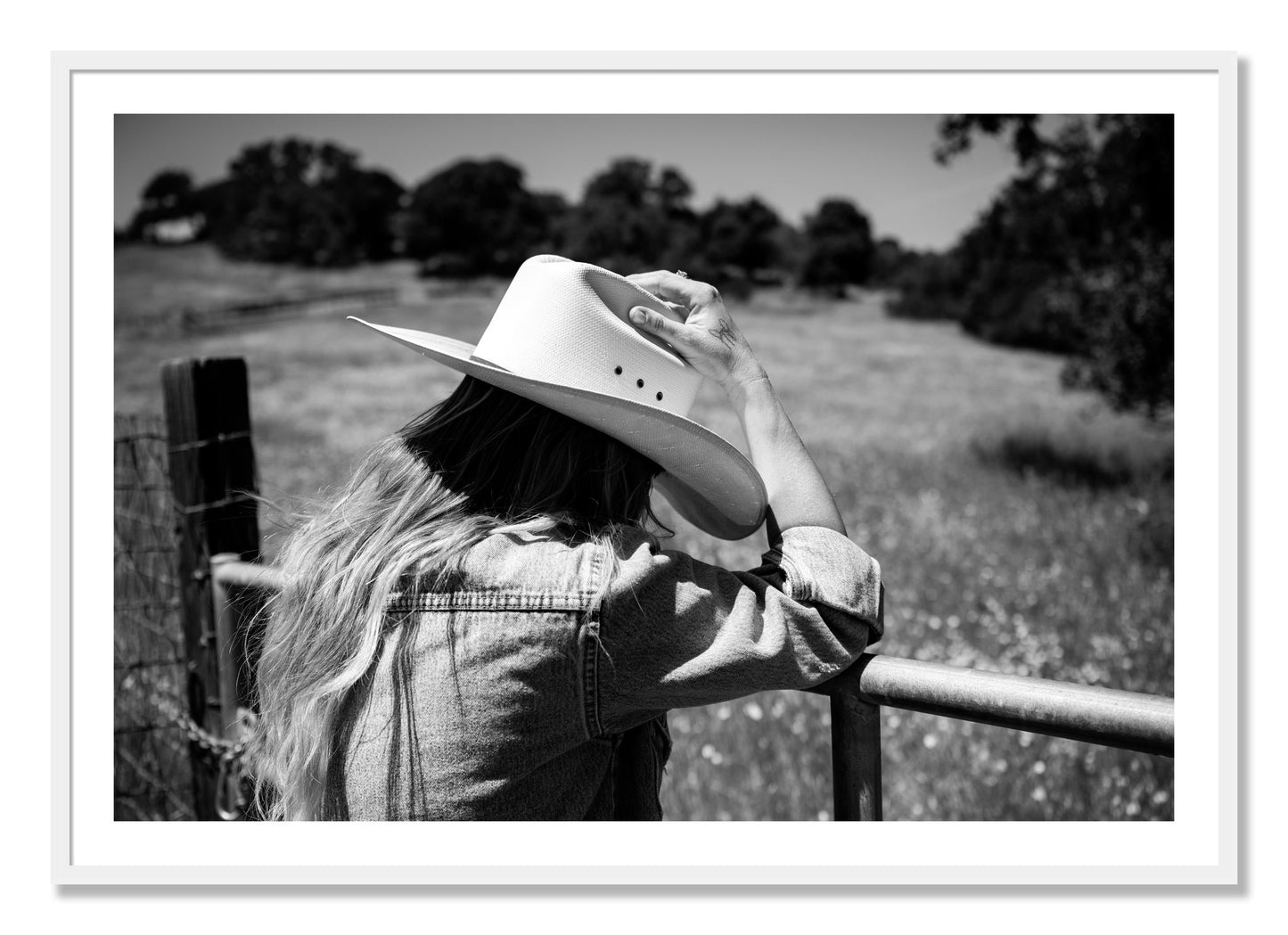 Framed photograph of Branded by Dylan Ozanich, White frame, Borders