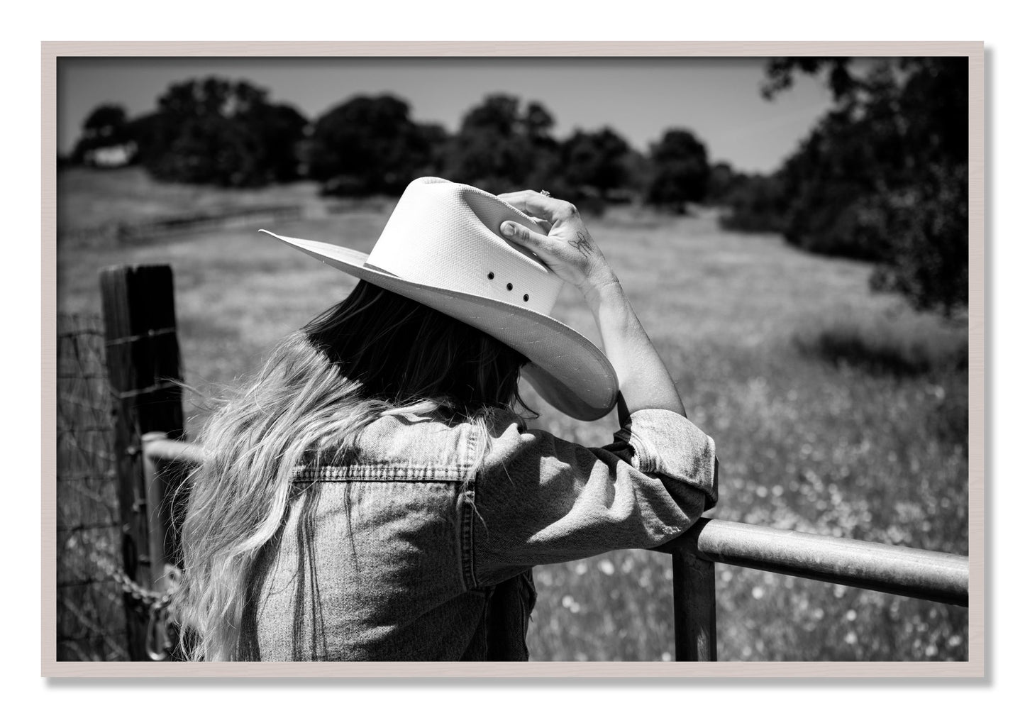 Framed photograph of Branded by Dylan Ozanich, White Maple frame, Full Bleed