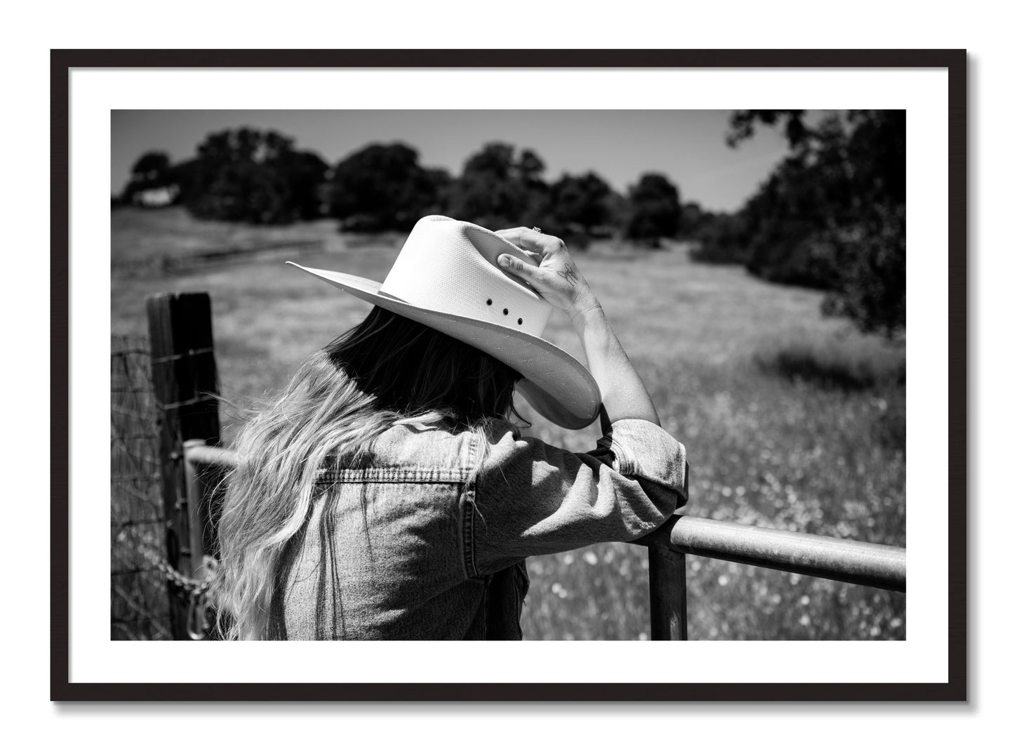 Framed photograph of Branded by Dylan Ozanich, Black Walnut frame, Borders