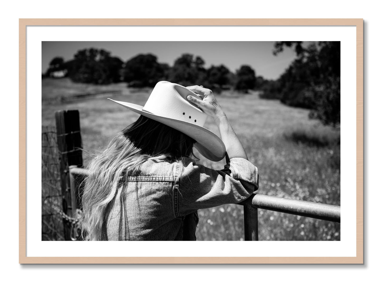 Framed photograph of Branded by Dylan Ozanich, Maple frame, Borders