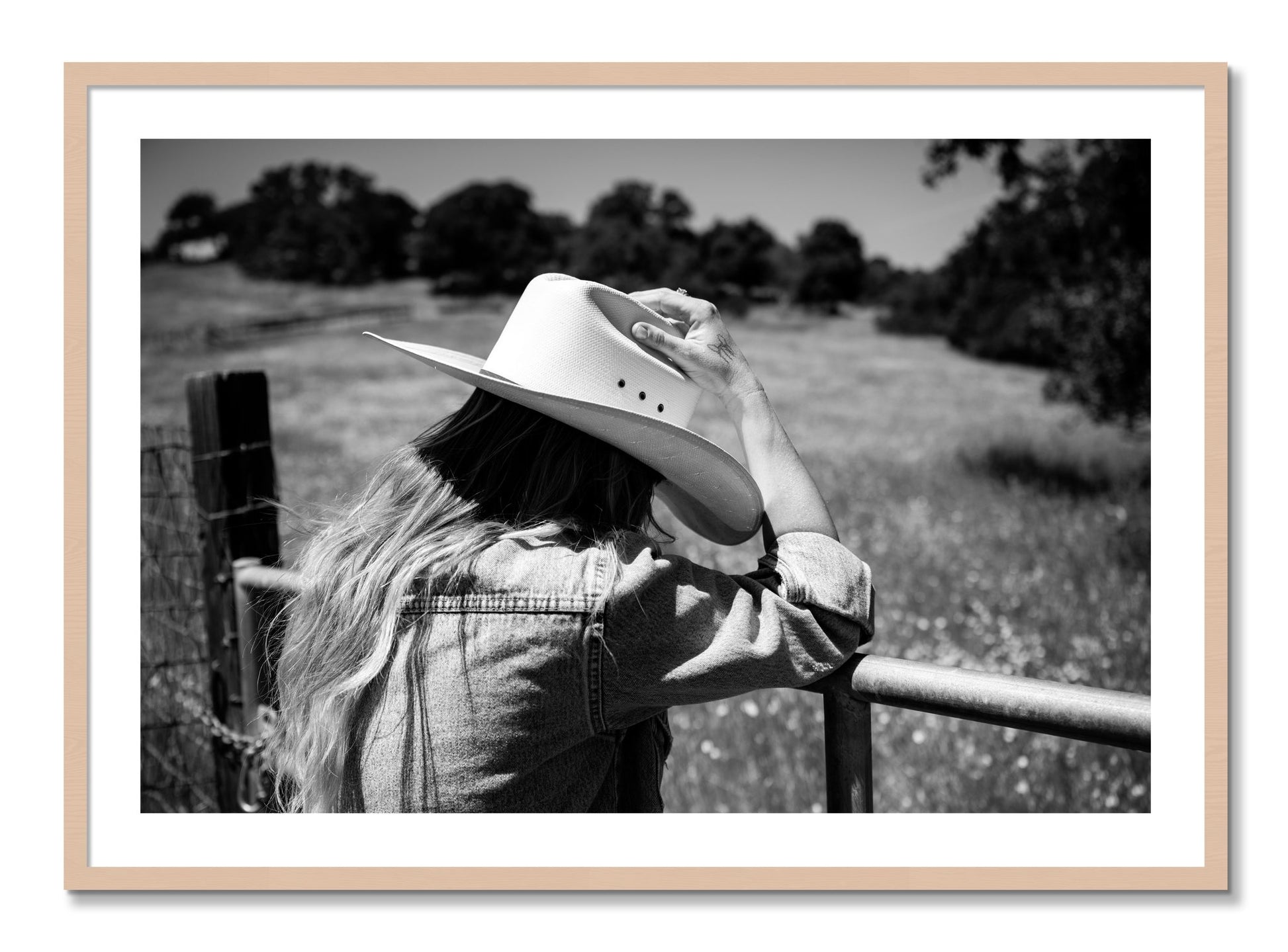 Framed photograph of Branded by Dylan Ozanich, Maple frame, Borders