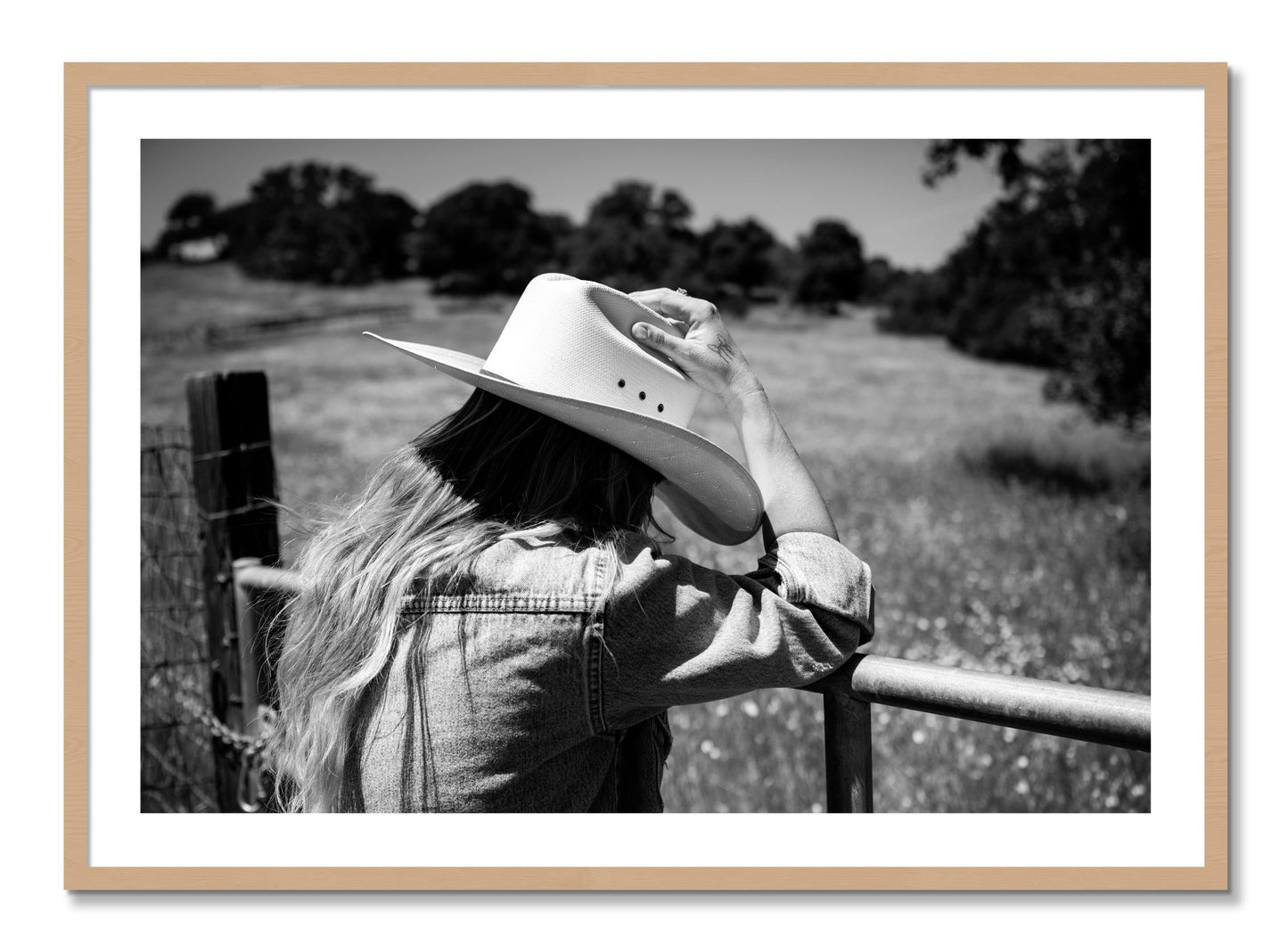 Framed photograph of Branded by Dylan Ozanich, Oak frame, Borders
