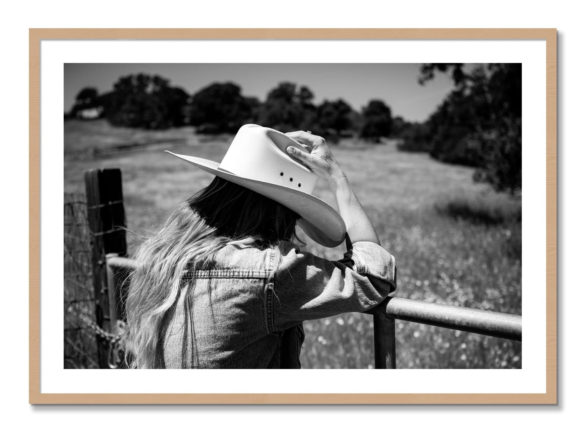 Framed photograph of Branded by Dylan Ozanich, Oak frame, Borders