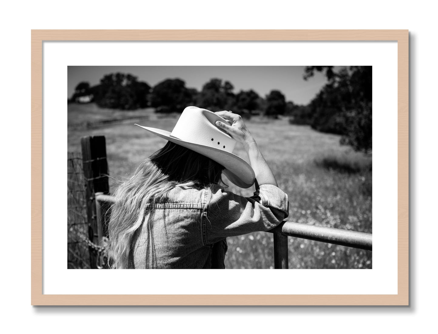 Framed photograph of Branded by Dylan Ozanich, Maple frame, Borders