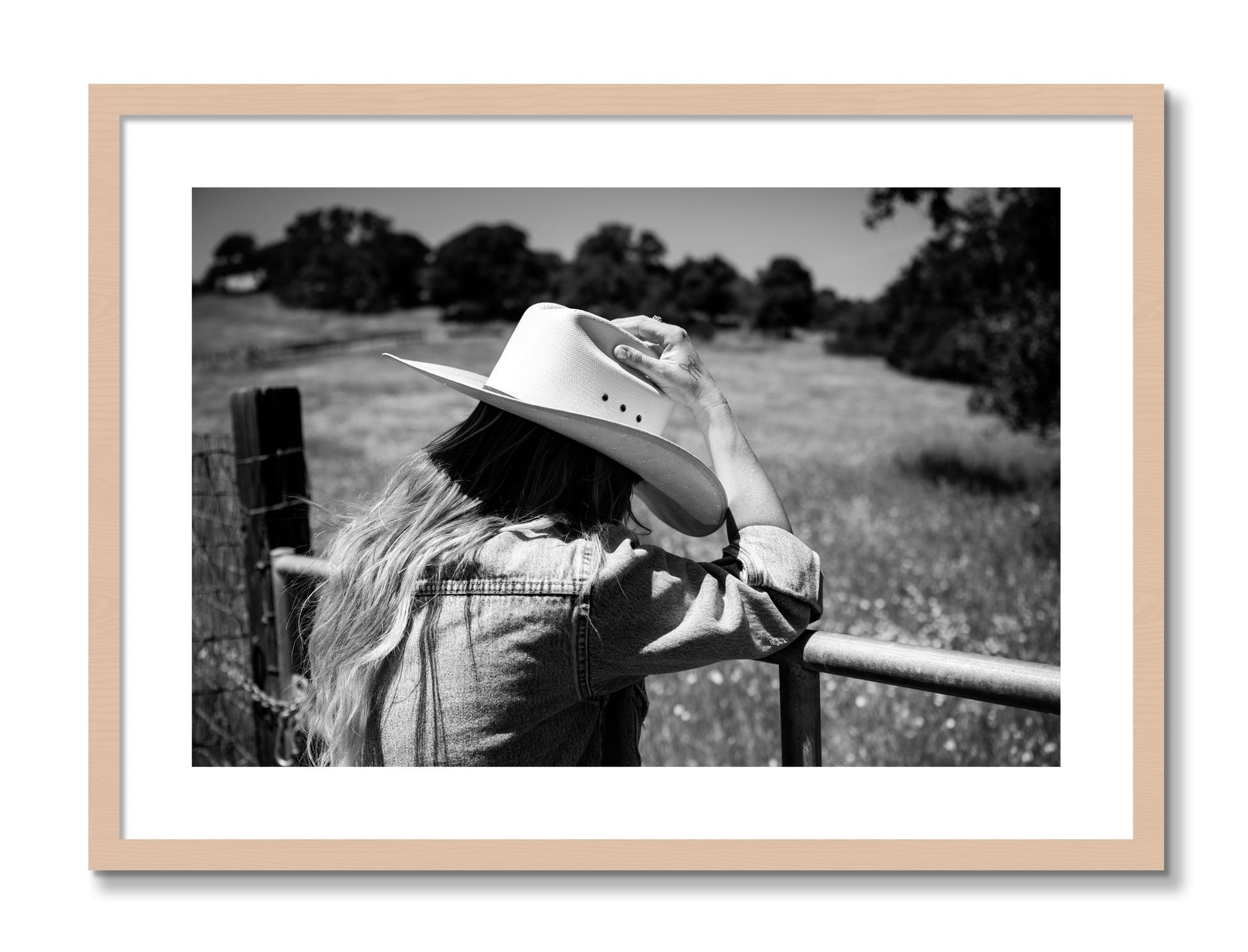 Framed photograph of Branded by Dylan Ozanich, Maple frame, Borders