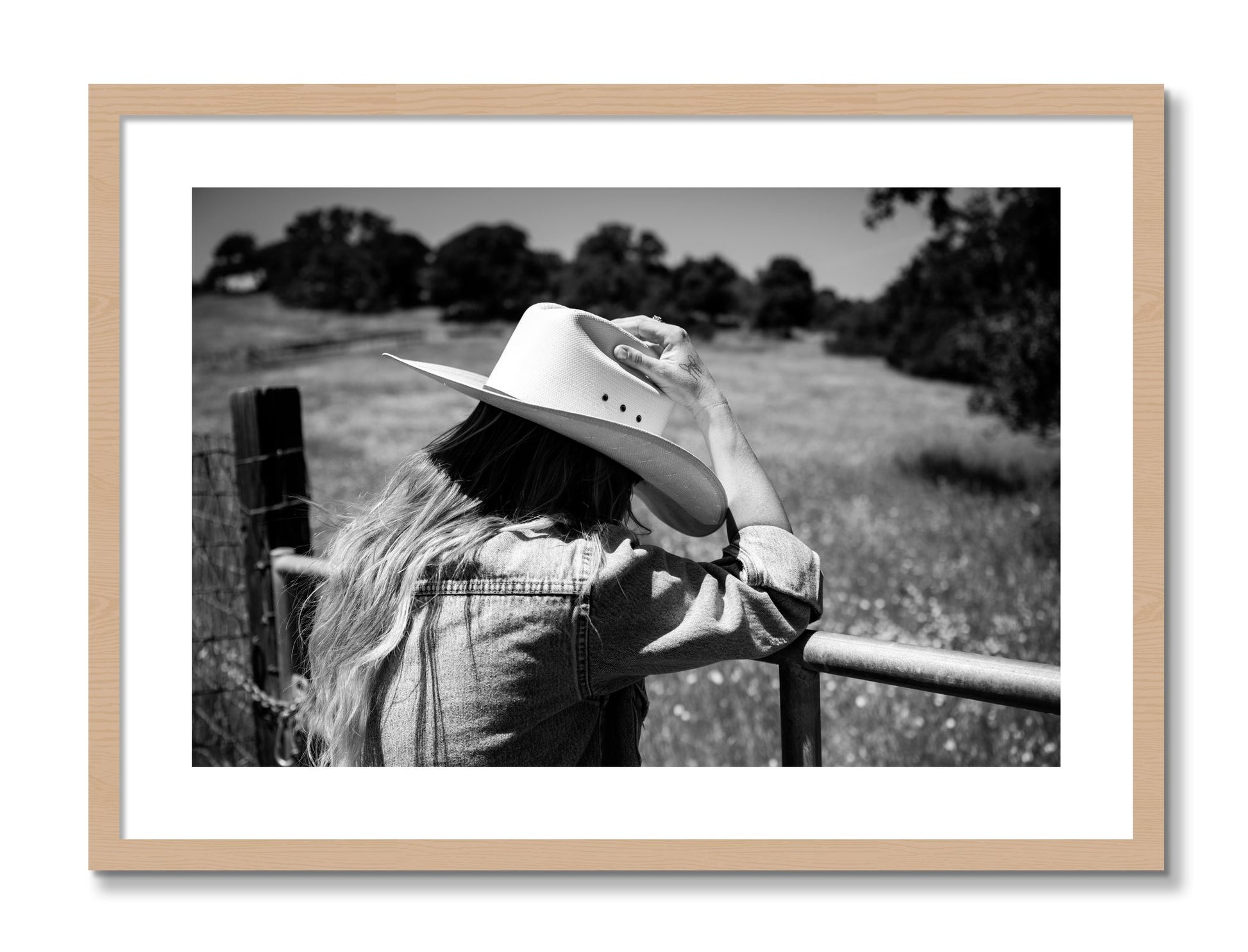 Framed photograph of Branded by Dylan Ozanich, Oak frame, Borders