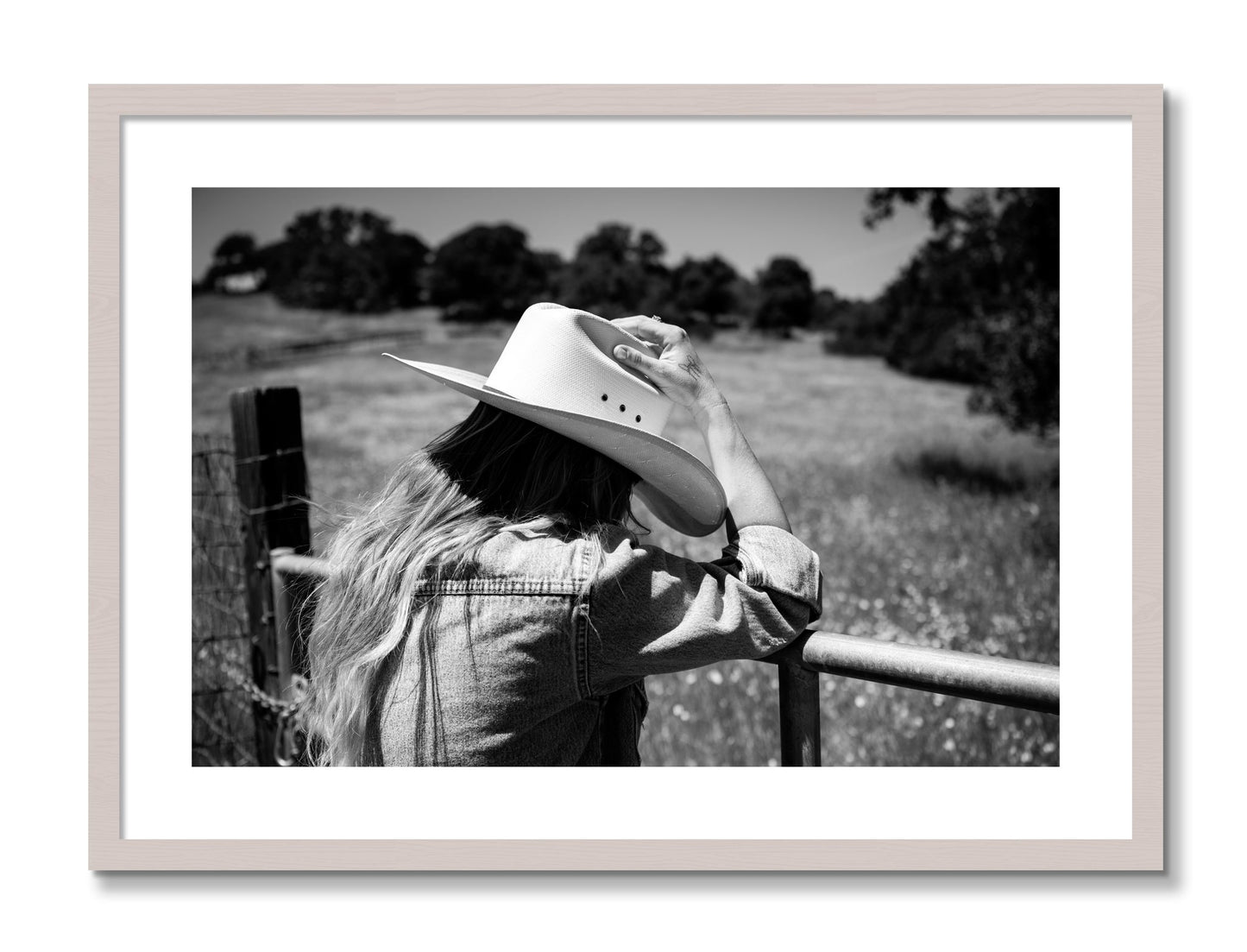 Framed photograph of Branded by Dylan Ozanich, White Maple frame, Borders