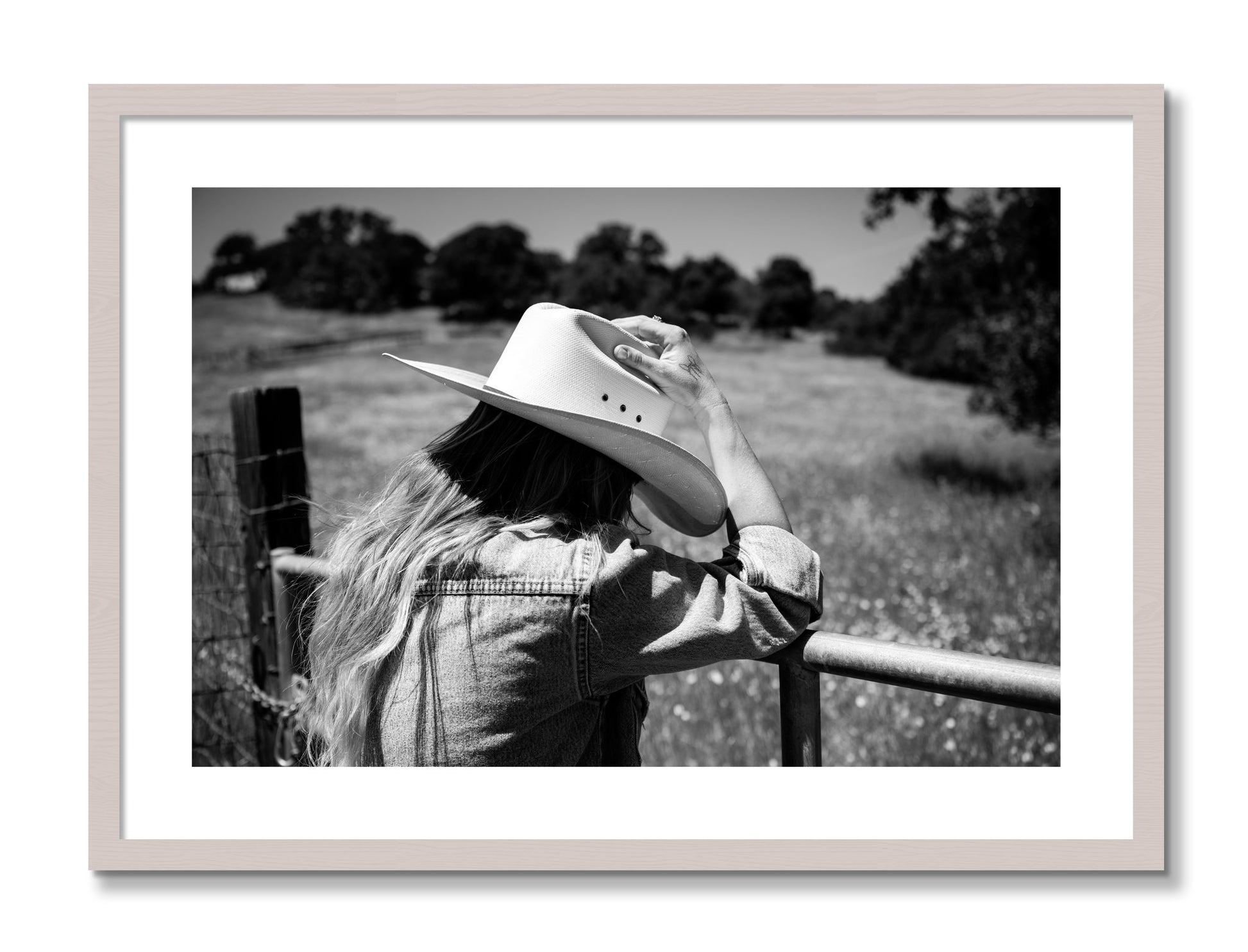 Framed photograph of Branded by Dylan Ozanich, White Maple frame, Borders