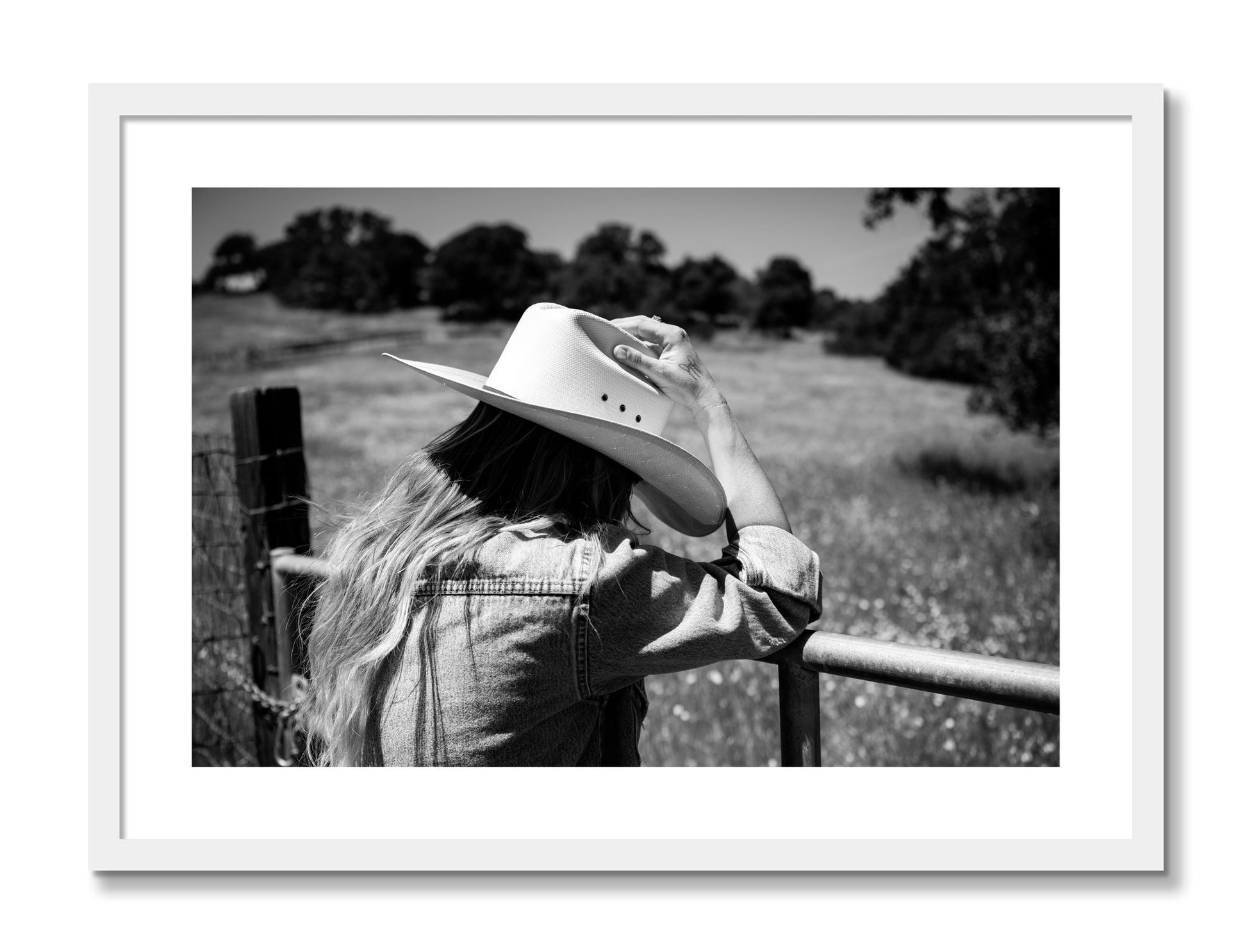 Framed photograph of Branded by Dylan Ozanich, White frame, Borders