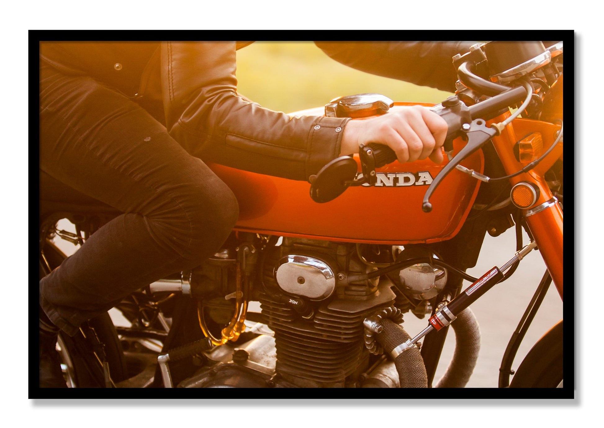 Framed photograph of Cafe Costa by Dylan Ozanich, Black frame, Full Bleed