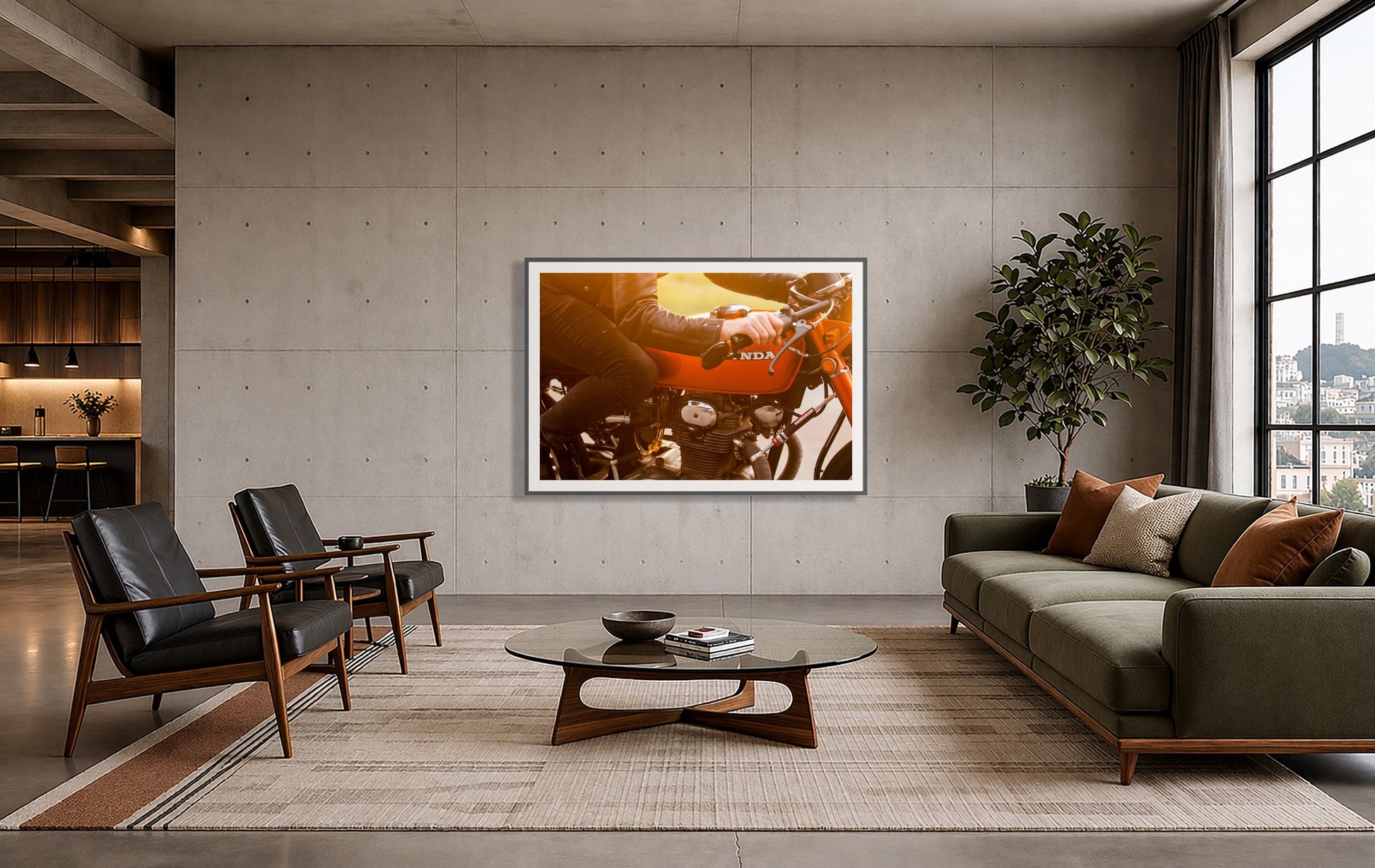 Framed photograph of Cafe Costa by Dylan Ozanich displayed on a wall