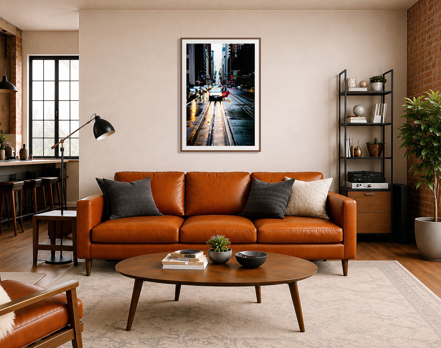 Framed photograph of Californa Street by Dylan Ozanich displayed on a wall