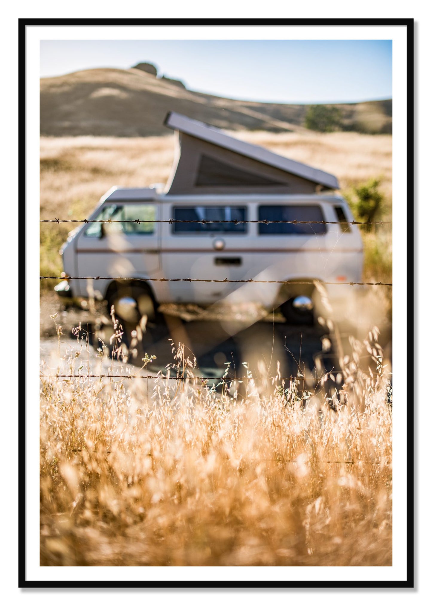 California Classic by Dylan Ozanich, 48×72 print with a White Border in a Black frame