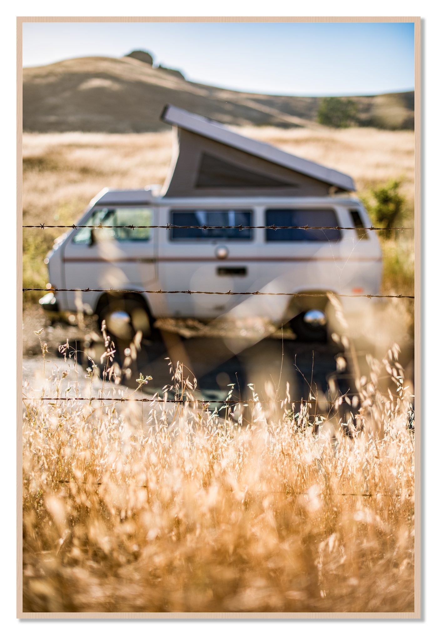 California Classic by Dylan Ozanich, 48×72 Full Bleed Print in a Maple frame