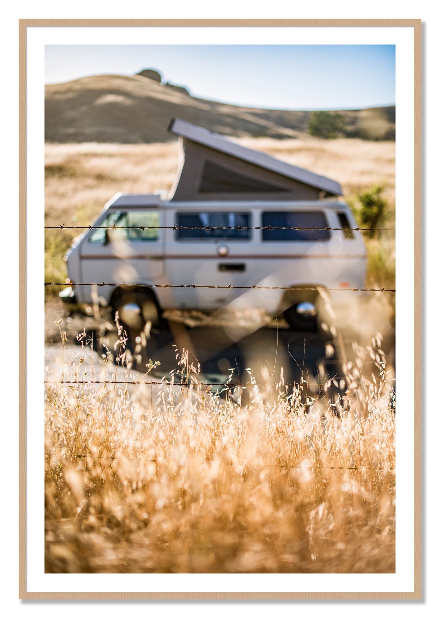 Framed photograph of California Classic by Dylan Ozanich, Oak frame, Borders