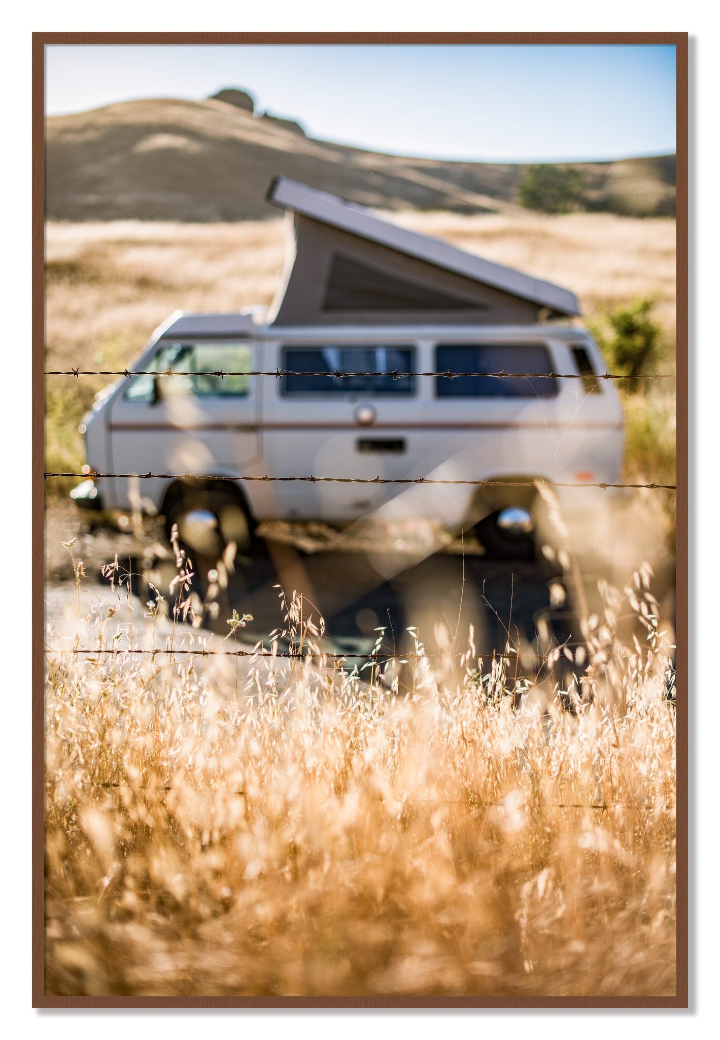Framed photograph of California Classic by Dylan Ozanich, Walnut frame, Full Bleed