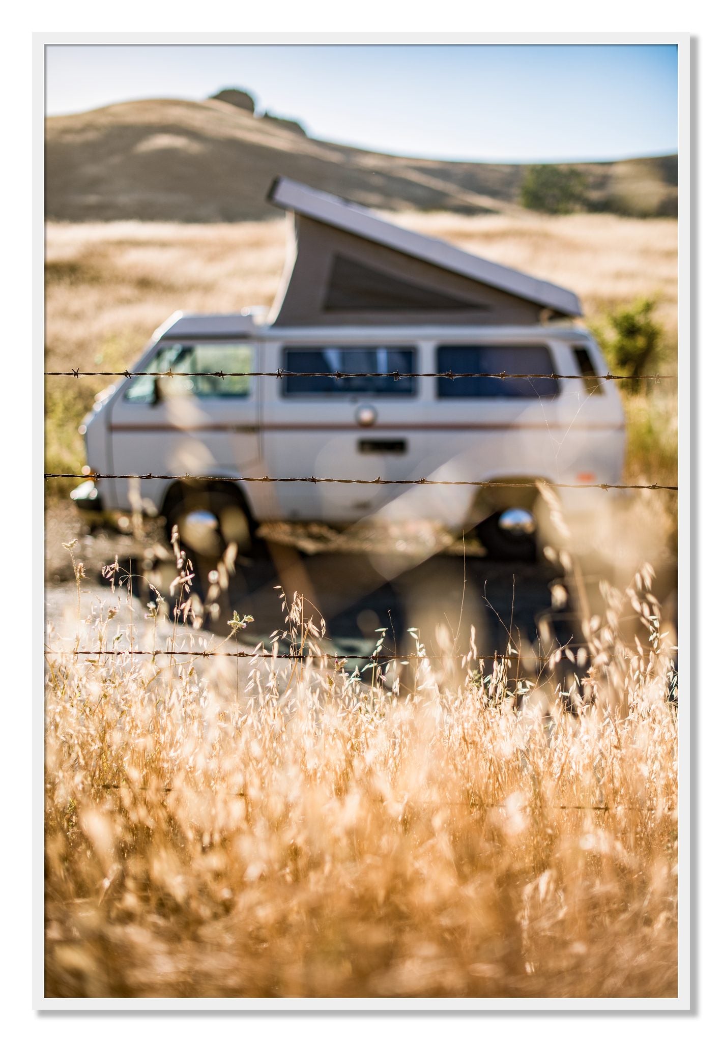 Framed photograph of California Classic by Dylan Ozanich, White frame, Full Bleed