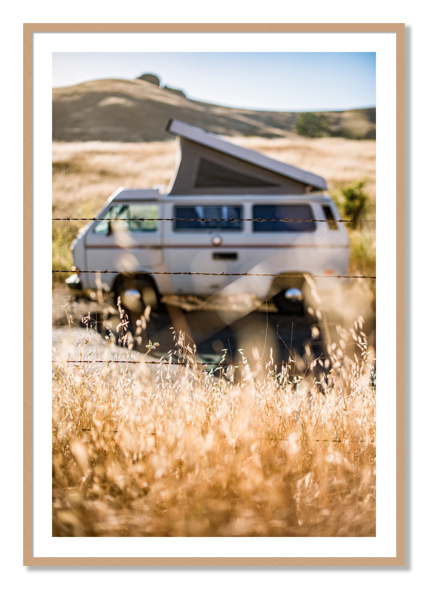 Framed photograph of California Classic by Dylan Ozanich, Oak frame, Borders