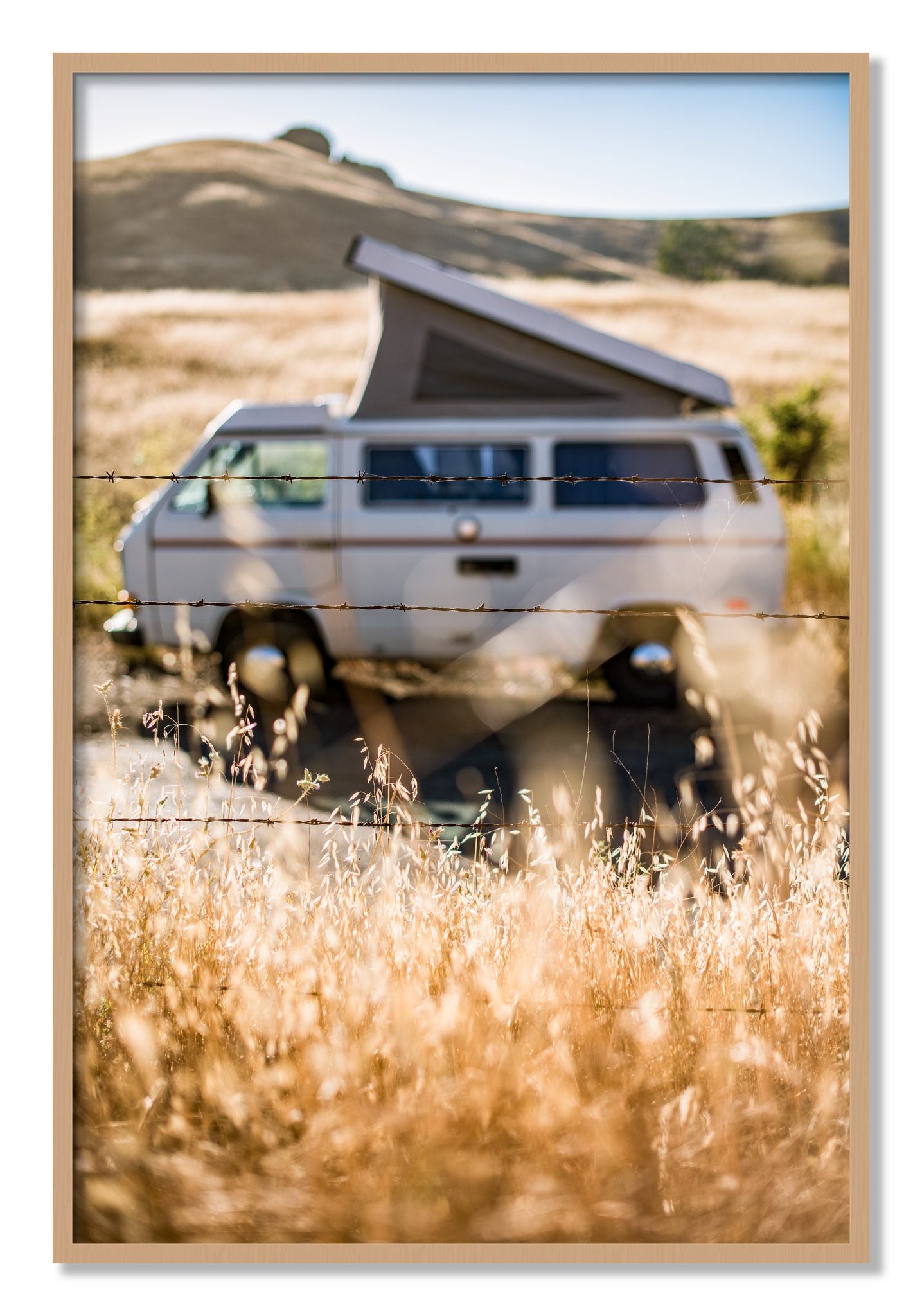 Framed photograph of California Classic by Dylan Ozanich, Oak frame, Full Bleed