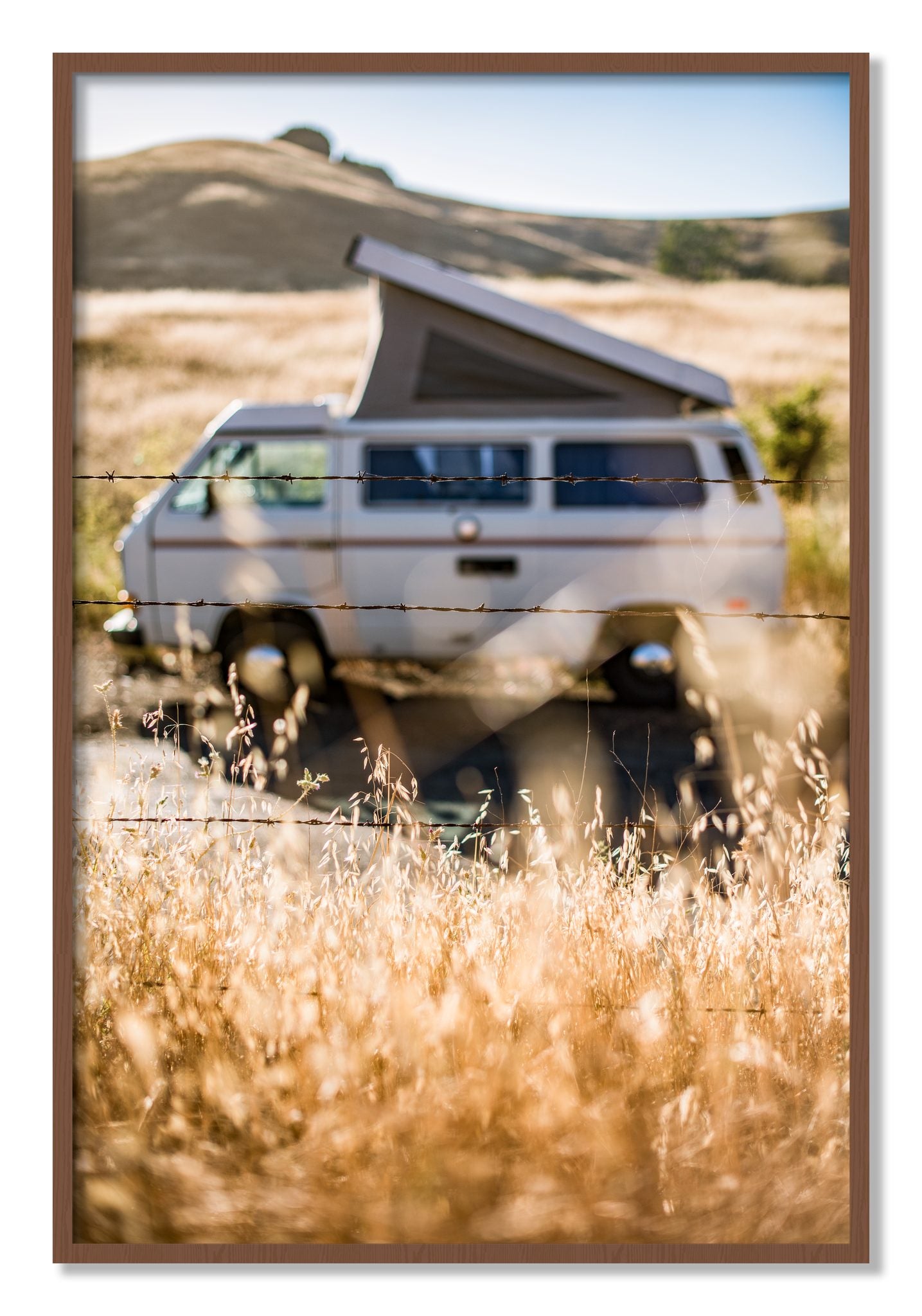 Framed photograph of California Classic by Dylan Ozanich, Walnut frame, Full Bleed