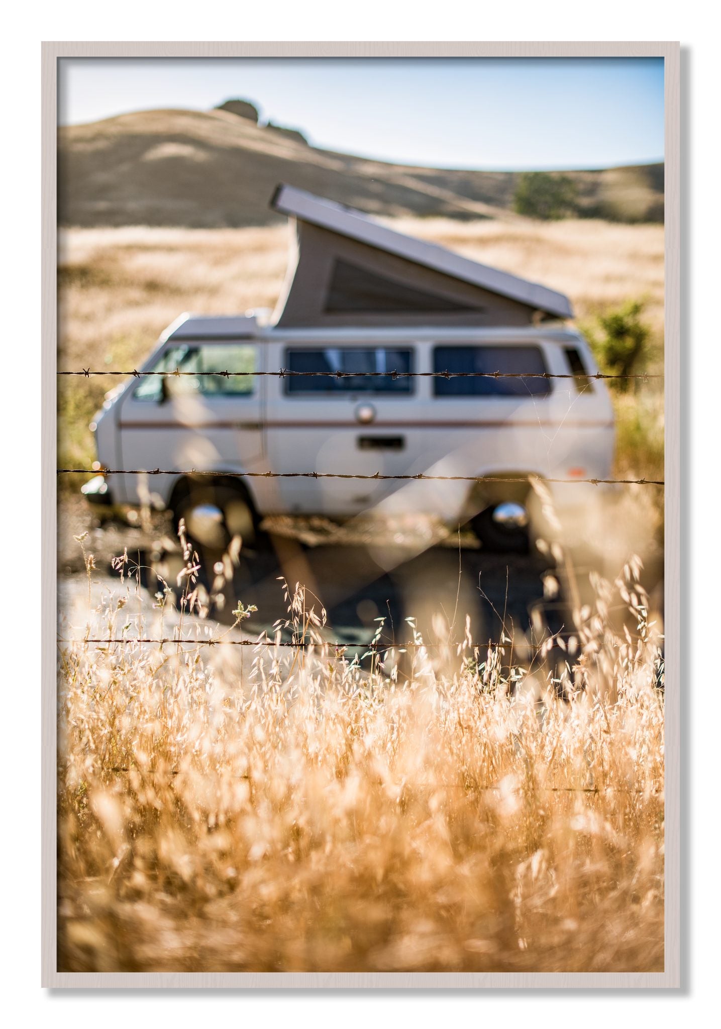 Framed photograph of California Classic by Dylan Ozanich, White Maple frame, Full Bleed
