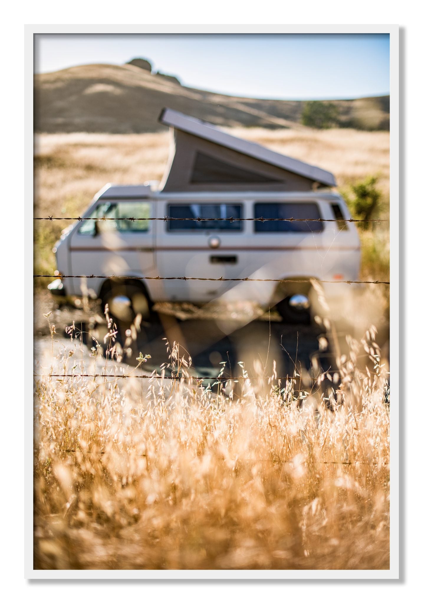 Framed photograph of California Classic by Dylan Ozanich, White frame, Full Bleed
