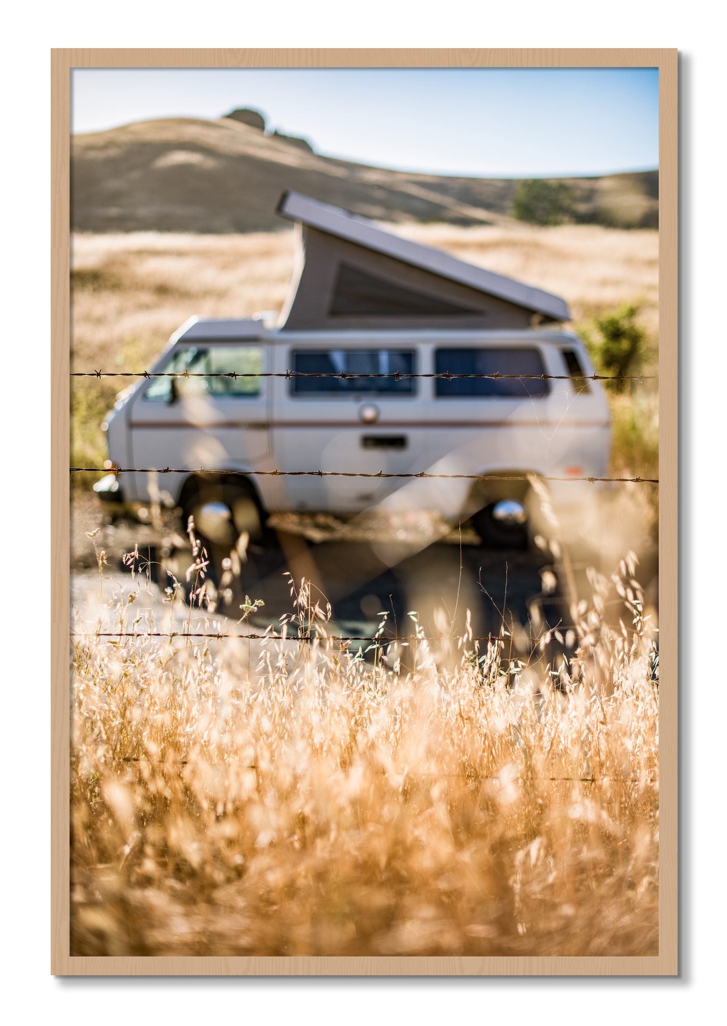 Framed photograph of California Classic by Dylan Ozanich, Oak frame, Full Bleed