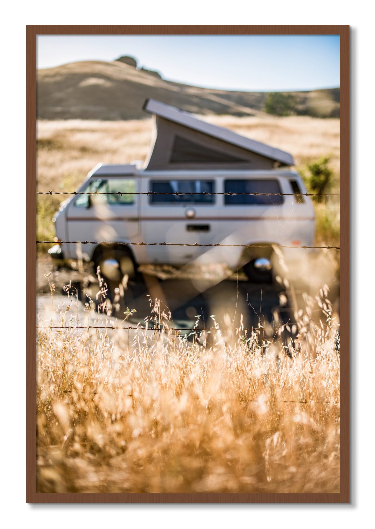 Framed photograph of California Classic by Dylan Ozanich, Walnut frame, Full Bleed