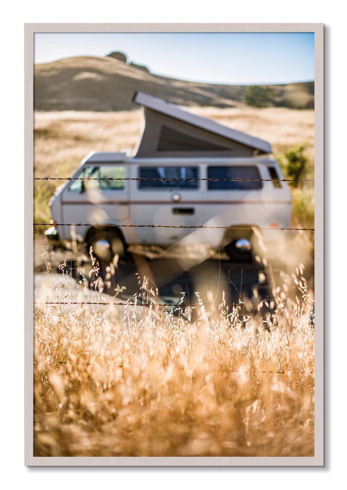 Framed photograph of California Classic by Dylan Ozanich, White Maple frame, Full Bleed