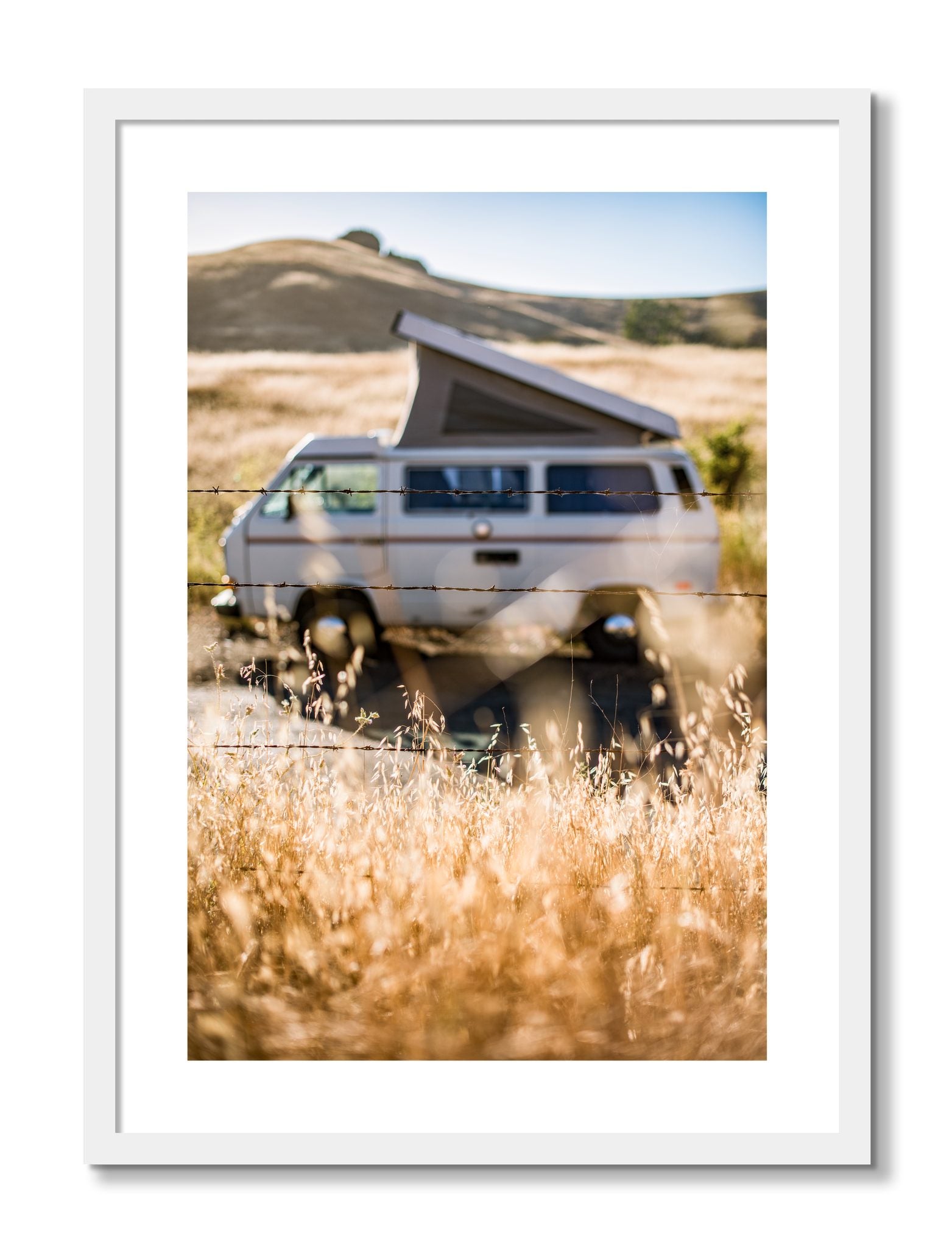 Framed photograph of California Classic by Dylan Ozanich, White frame, Borders