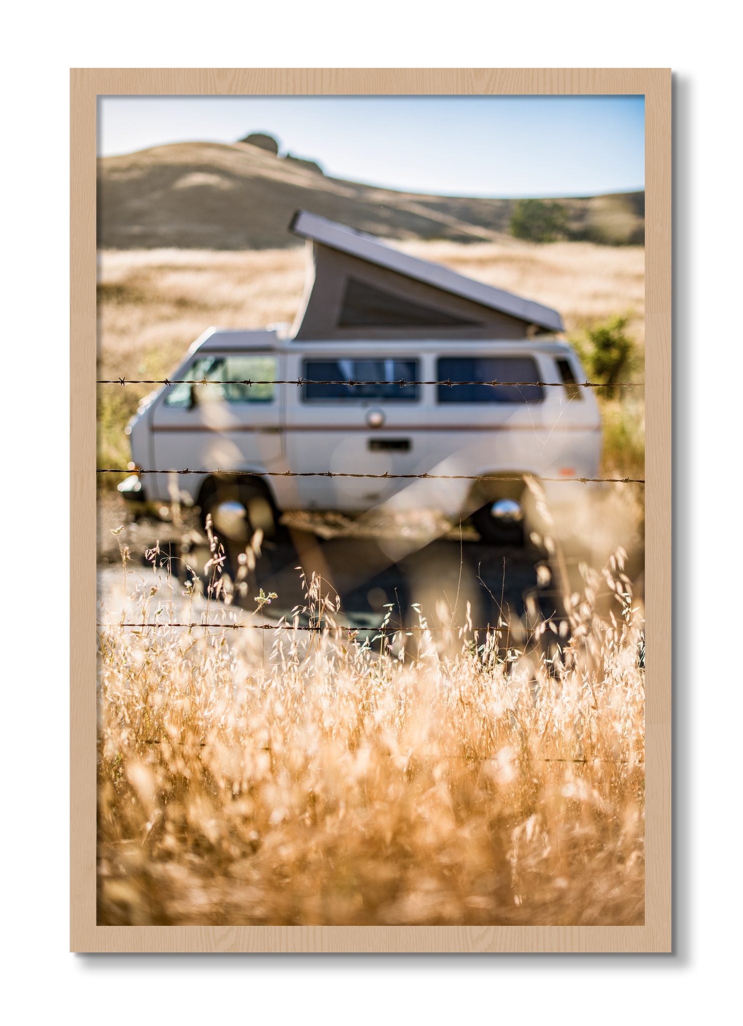 Framed photograph of California Classic by Dylan Ozanich, Oak frame, Full Bleed