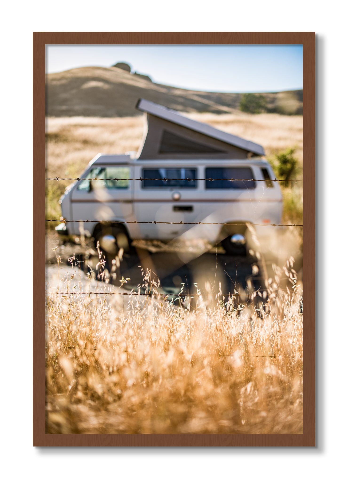 Framed photograph of California Classic by Dylan Ozanich, Walnut frame, Full Bleed