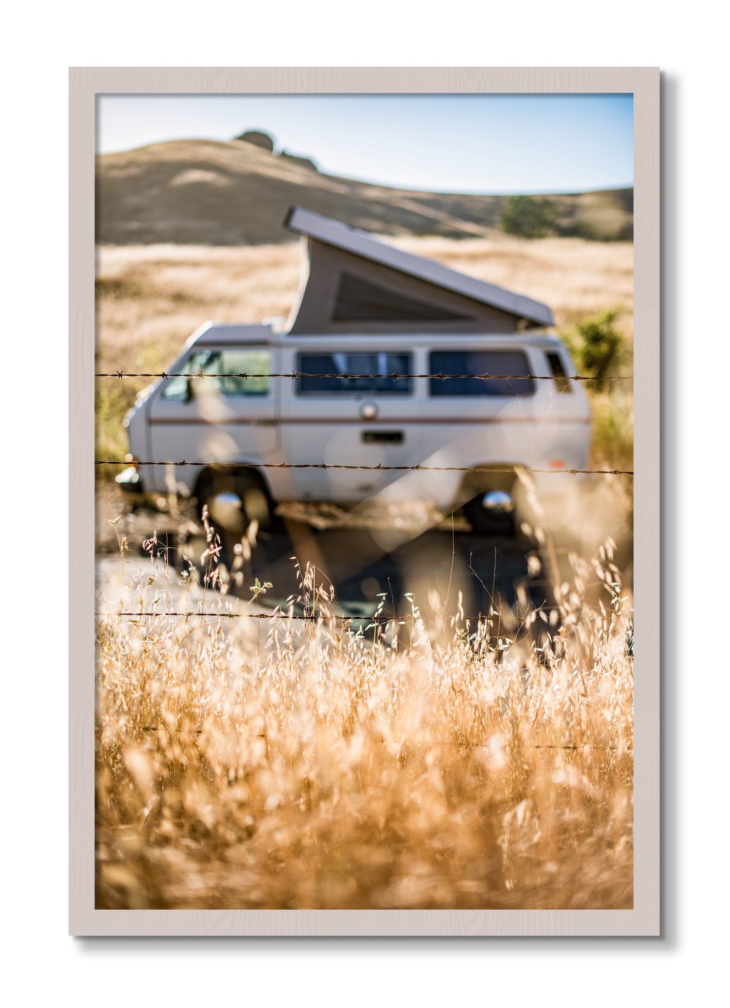 Framed photograph of California Classic by Dylan Ozanich, White Maple frame, Full Bleed