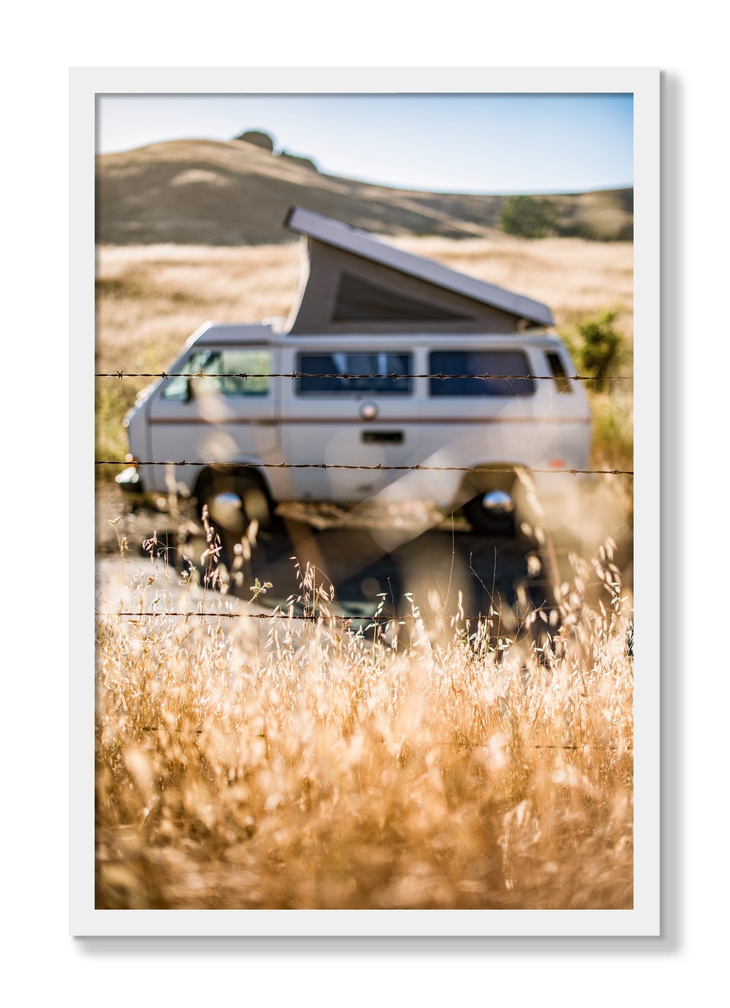 Framed photograph of California Classic by Dylan Ozanich, White frame, Full Bleed