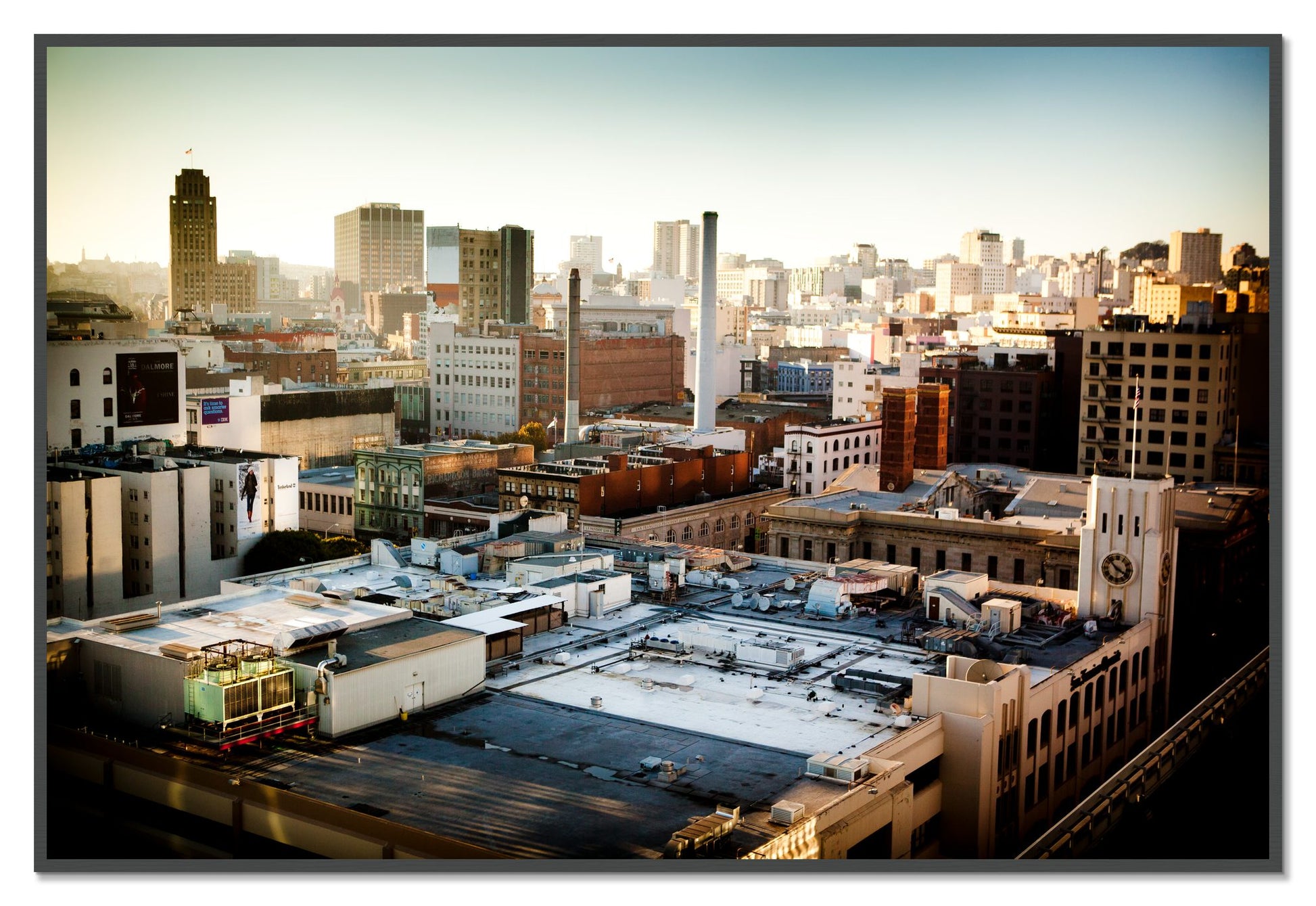 Chronical San Francisco by Dylan Ozanich, 48×72 Full Bleed Print in a Grey frame
