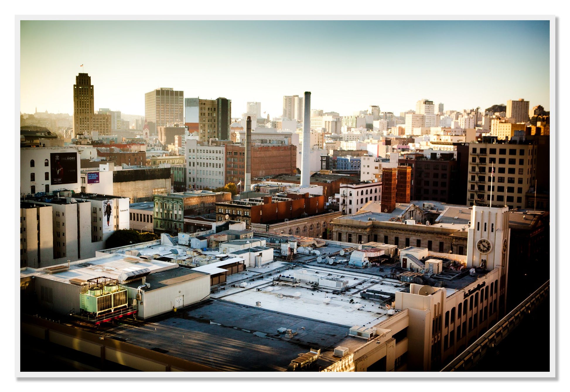 Chronical San Francisco by Dylan Ozanich, 48×72 Full Bleed Print in a White frame