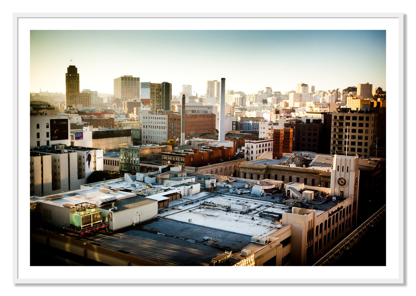 Framed photograph of Chronical San Francisco by Dylan Ozanich, White frame, Borders