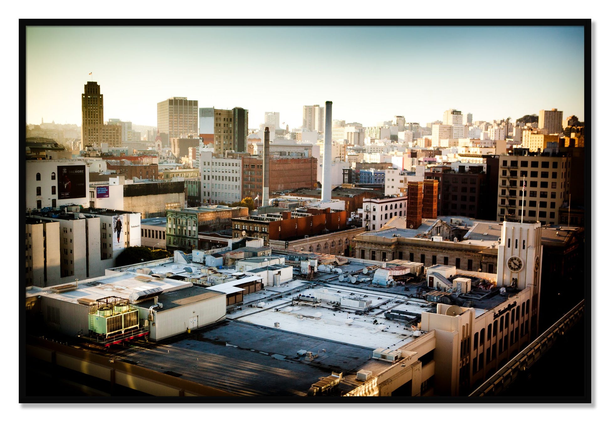 Framed photograph of Chronical San Francisco by Dylan Ozanich, Black frame, Full Bleed