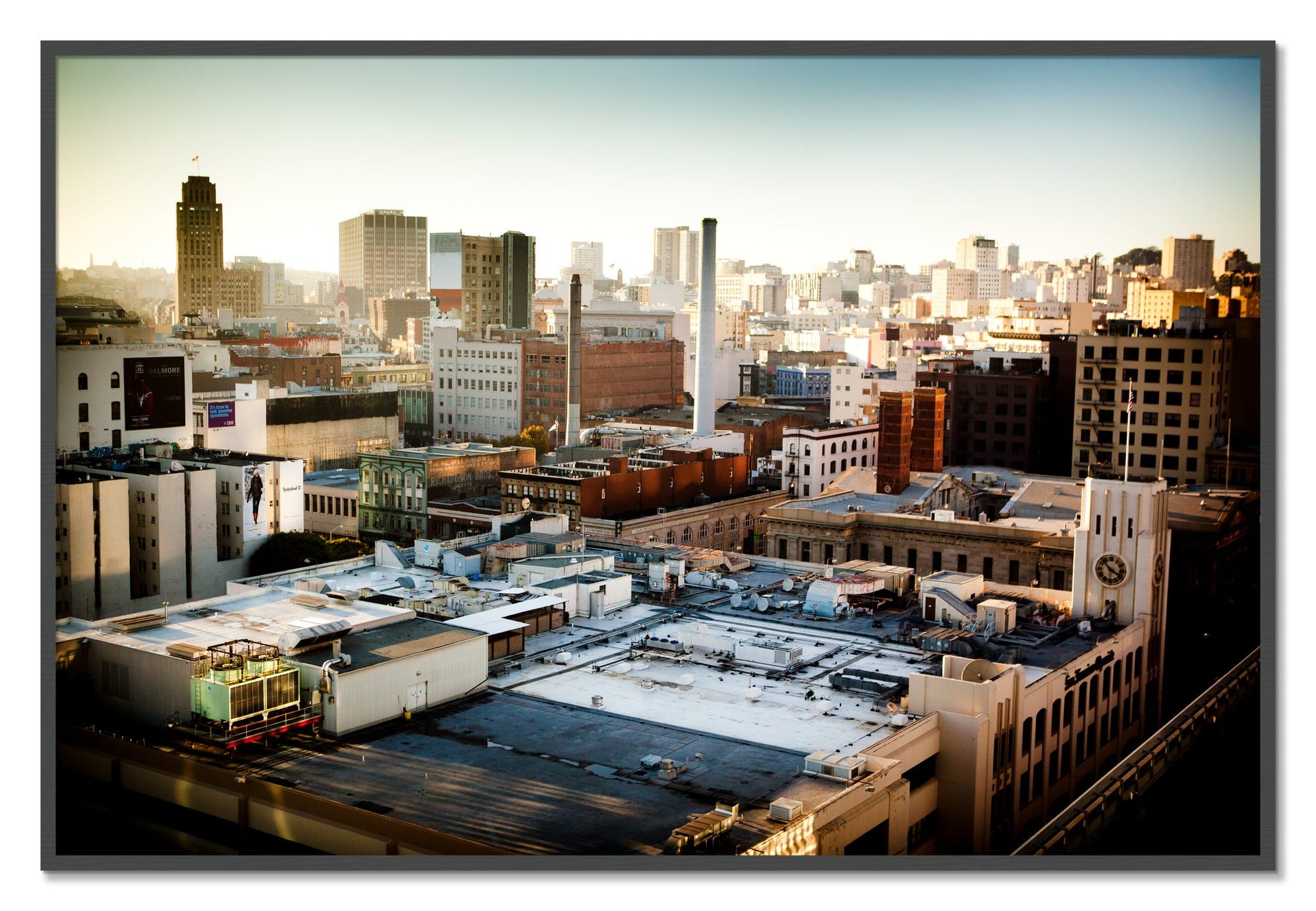 Framed photograph of Chronical San Francisco by Dylan Ozanich, Grey frame, Full Bleed