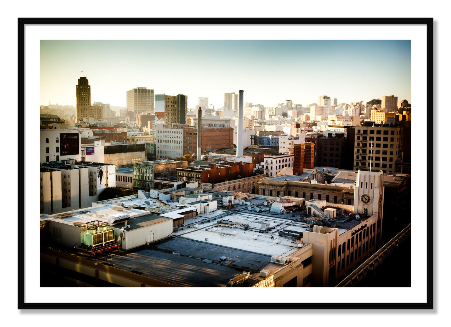 Framed photograph of Chronical San Francisco by Dylan Ozanich, Black frame, Borders