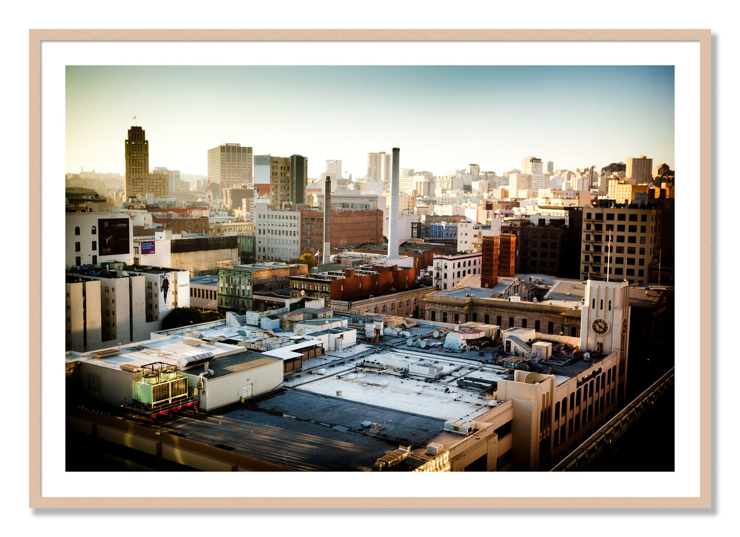Framed photograph of Chronical San Francisco by Dylan Ozanich, Maple frame, Borders
