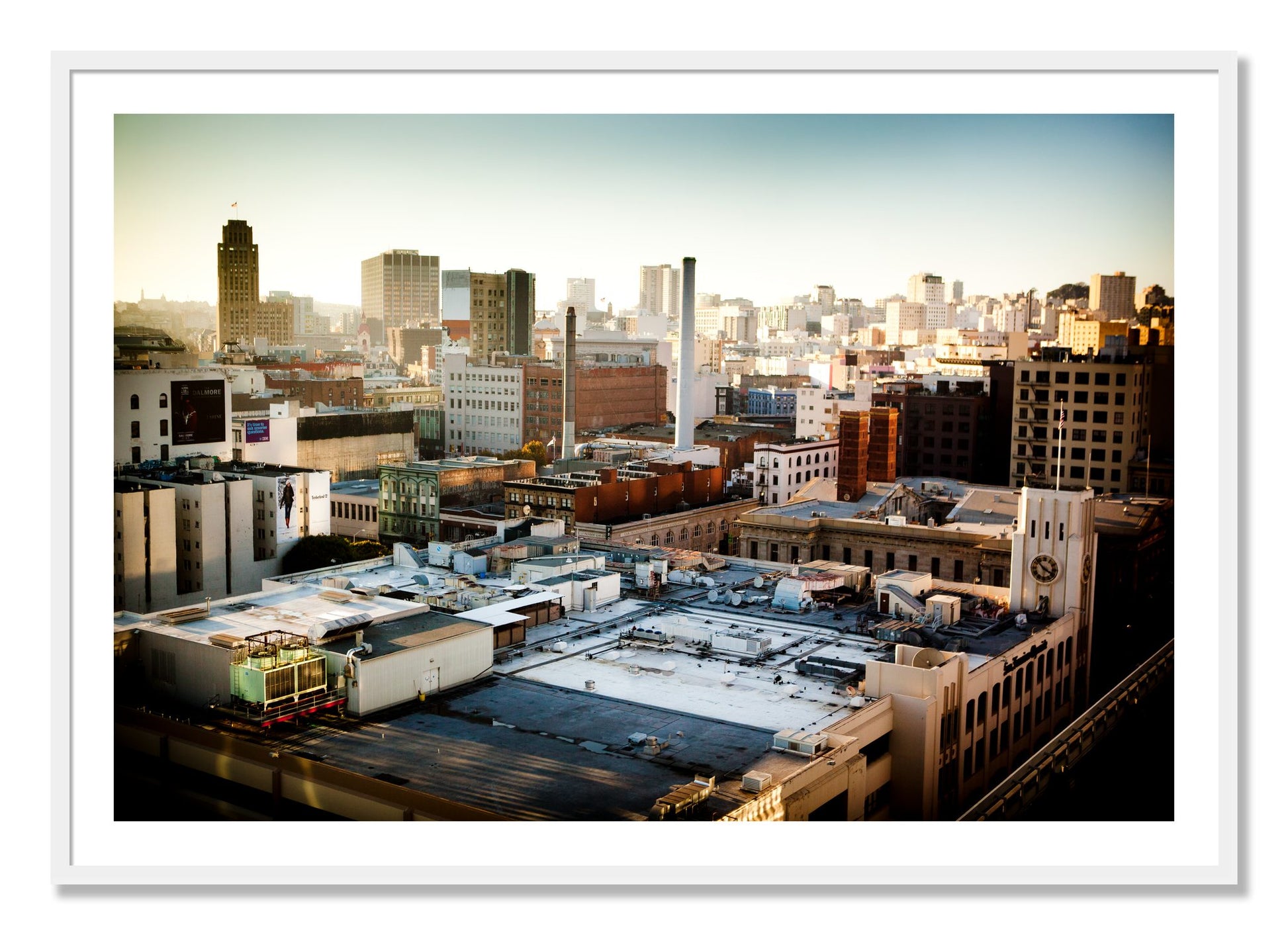 Framed photograph of Chronical San Francisco by Dylan Ozanich, White frame, Borders