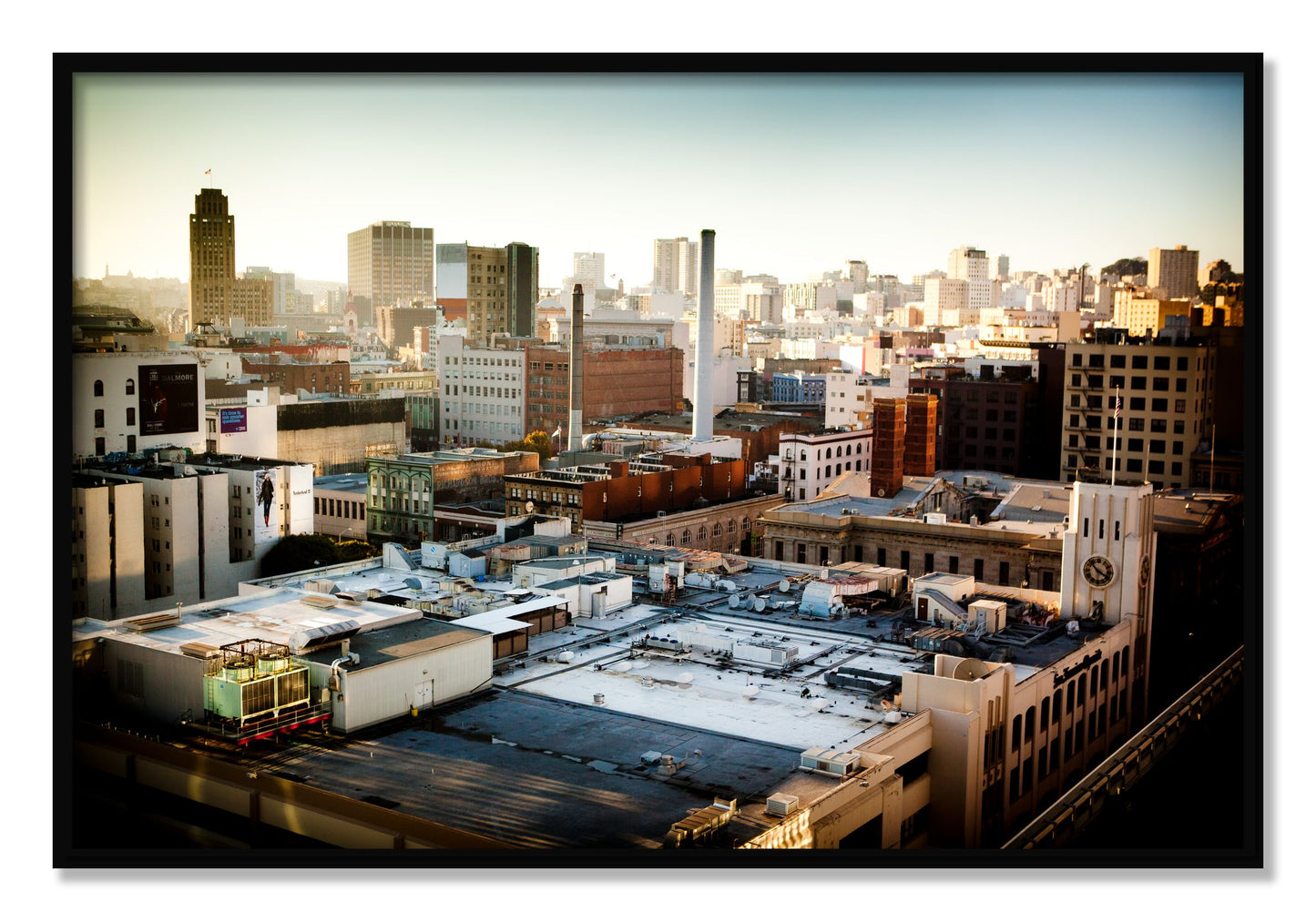 Framed photograph of Chronical San Francisco by Dylan Ozanich, Black frame, Full Bleed