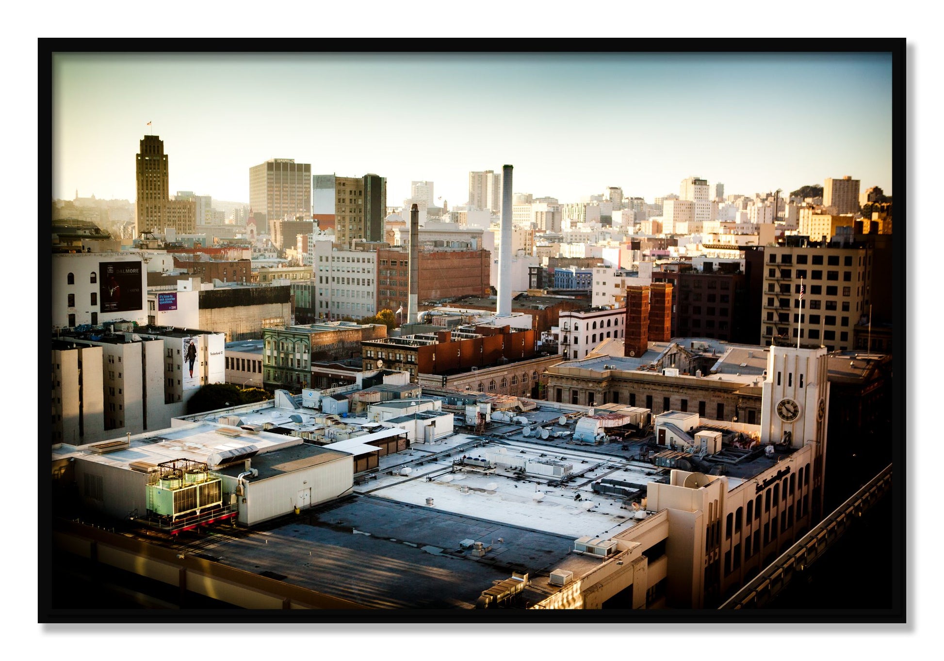 Framed photograph of Chronical San Francisco by Dylan Ozanich, Black frame, Full Bleed