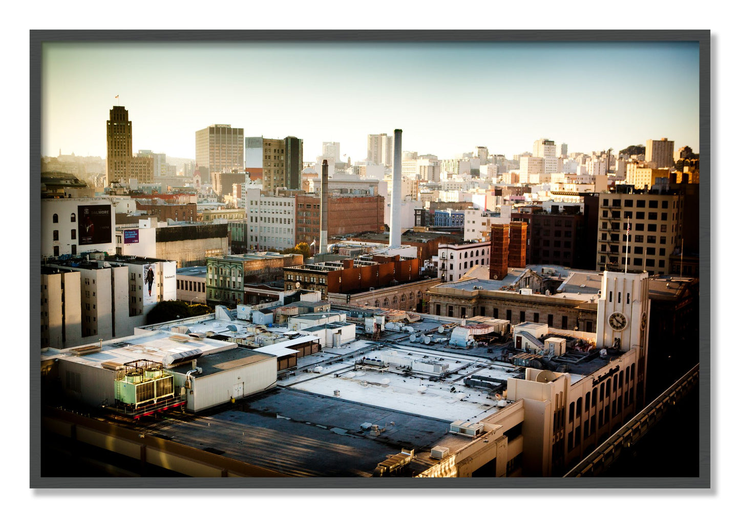 Framed photograph of Chronical San Francisco by Dylan Ozanich, Grey frame, Full Bleed