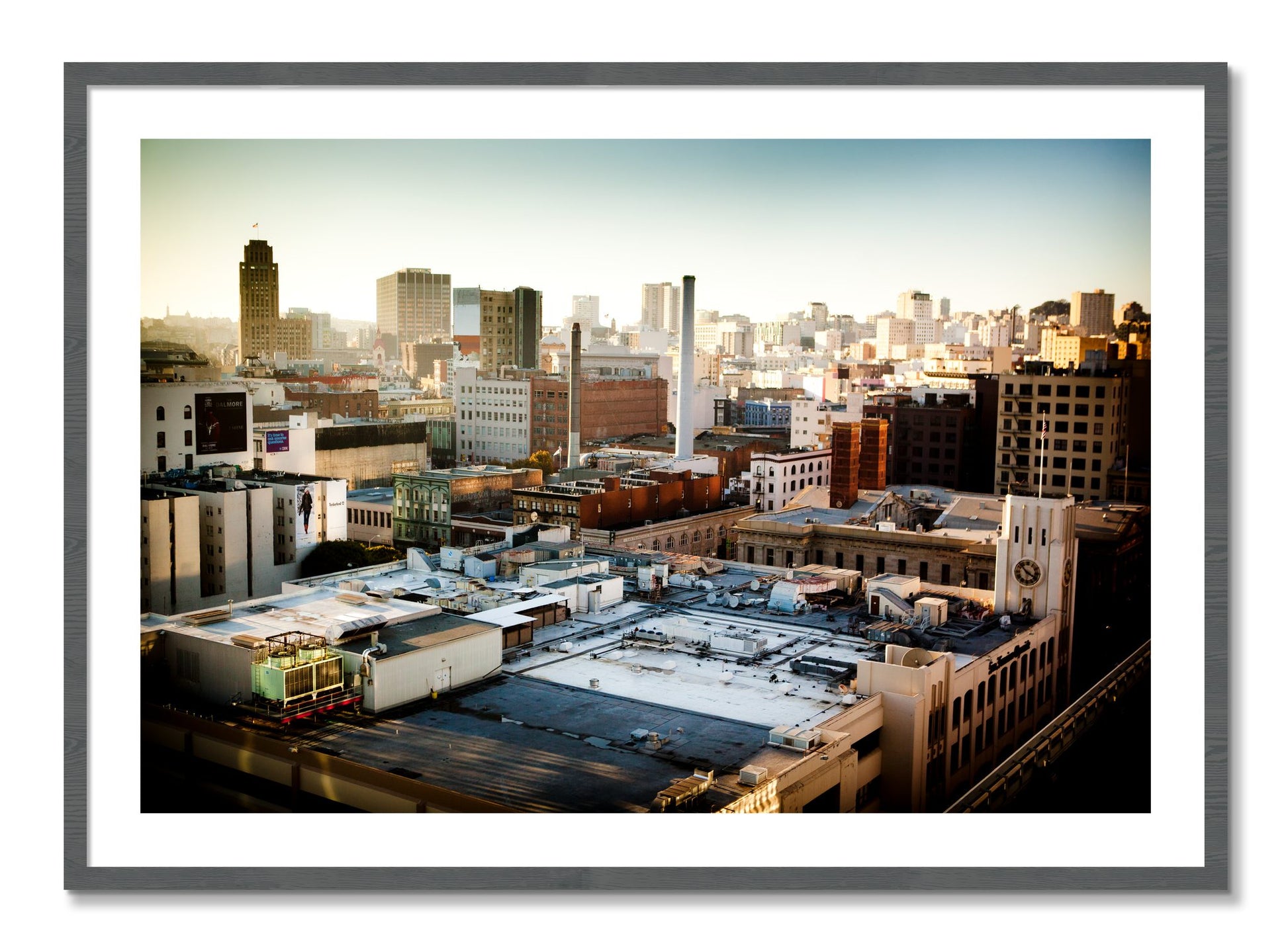 Framed photograph of Chronical San Francisco by Dylan Ozanich, Grey frame, Borders