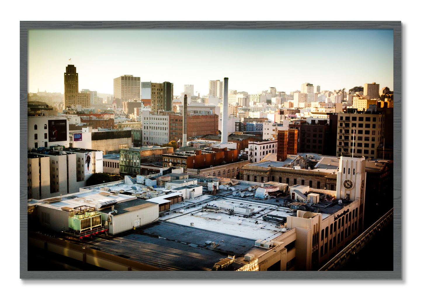 Framed photograph of Chronical San Francisco by Dylan Ozanich, Grey frame, Full Bleed